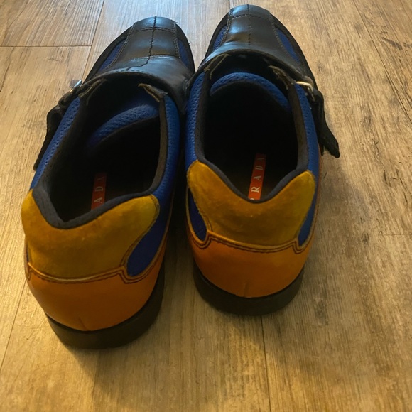 PRADA Blue Orange LEATHER DRESS CASUAL men’s - Picture 4 of 7